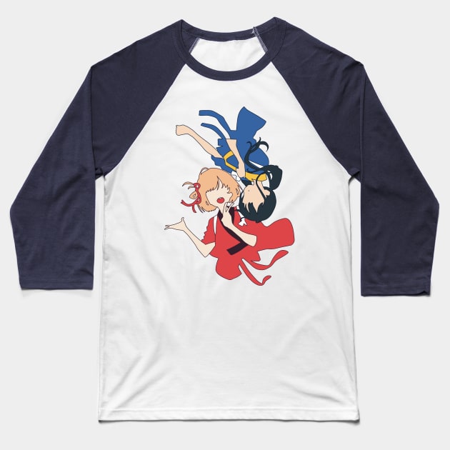 Lycoris recoil anime characters chisato and takina minimalist flat art Baseball T-Shirt by Animangapoi